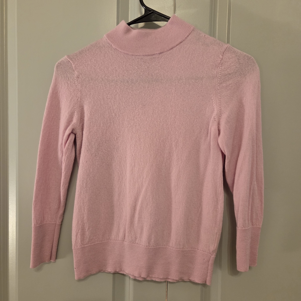 Moth By Anthropologie Light Pink Turtleneck Sweater